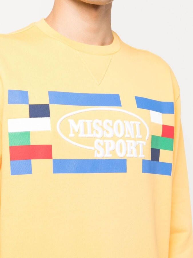 Missoni Sweater met geborduurd logo Geel