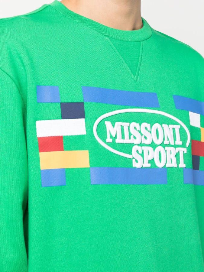 Missoni Sweater met geborduurd logo Groen