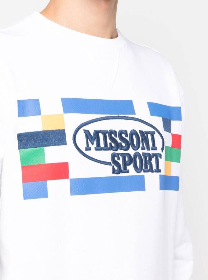 Missoni Sweater met geborduurd logo Wit