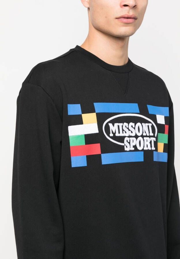 Missoni Sweater met geborduurd logo Zwart