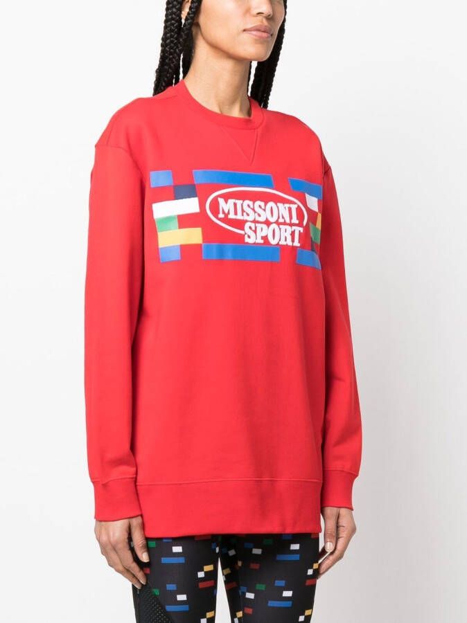 Missoni Sweater met logoprint Rood