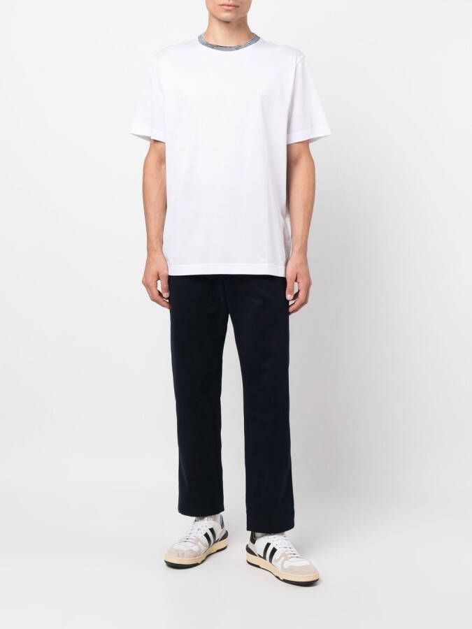 Missoni T-shirt met contrasterende hals Wit