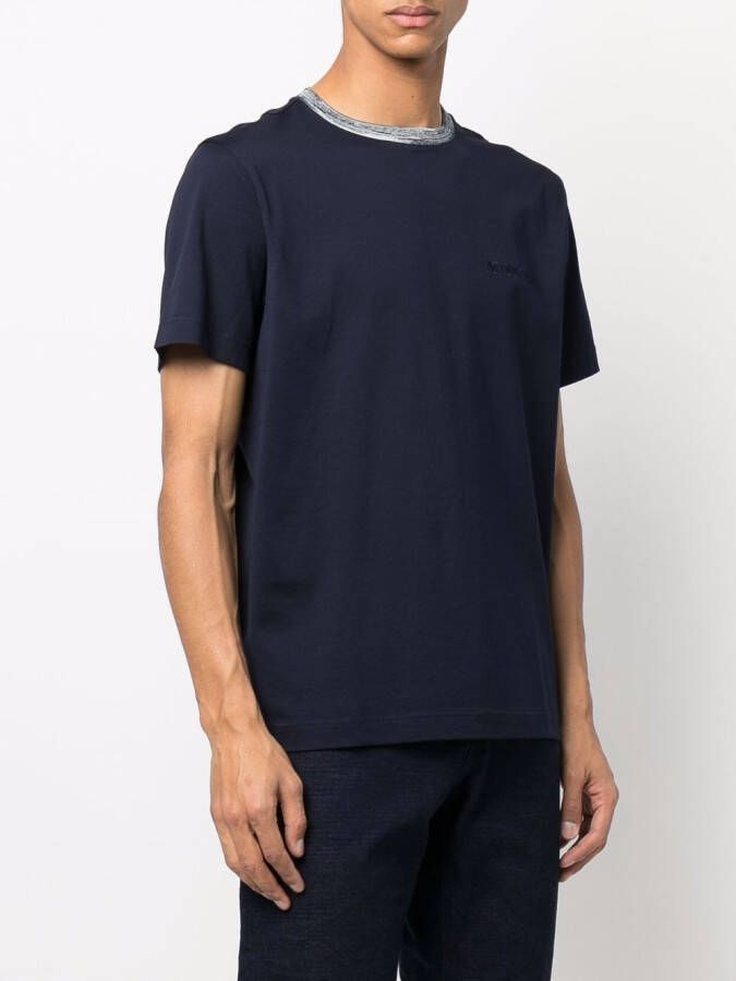 Missoni T-shirt met geborduurd logo Blauw