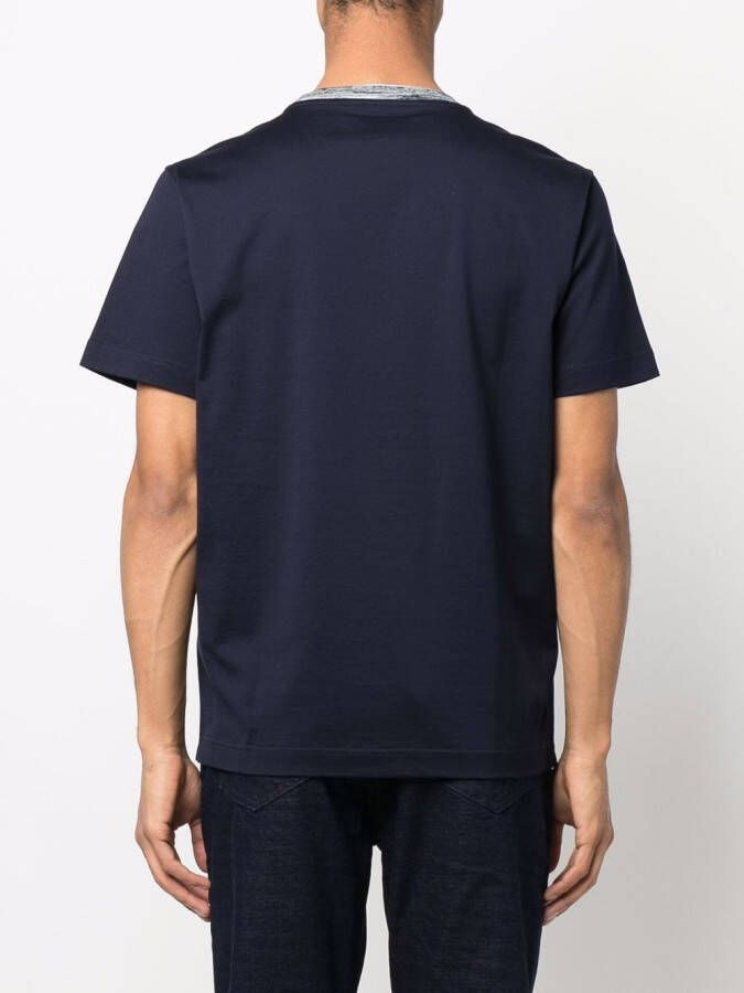 Missoni T-shirt met geborduurd logo Blauw