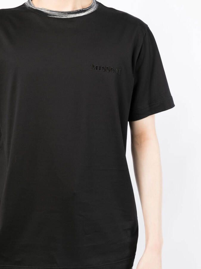 Missoni T-shirt met geborduurd logo Zwart