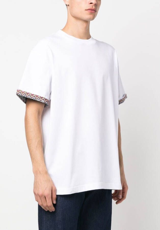 Missoni T-shirt met zigzag afwerking Wit