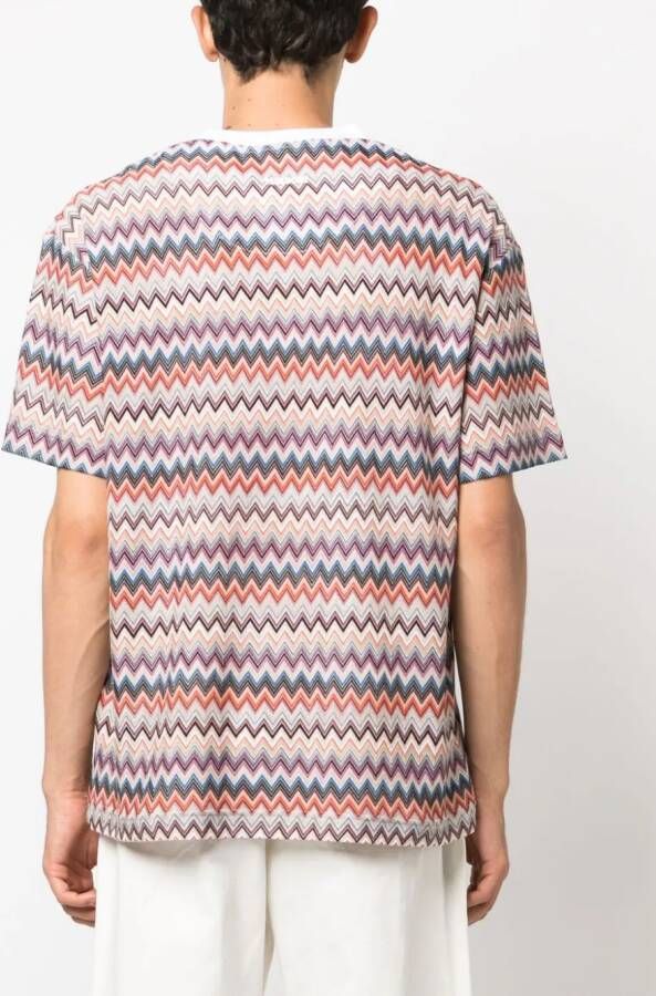 Missoni T-shirt met zigzag-patroon Oranje
