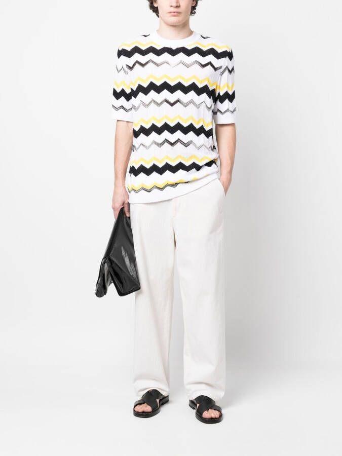 Missoni T-shirt met zigzag patroon Wit