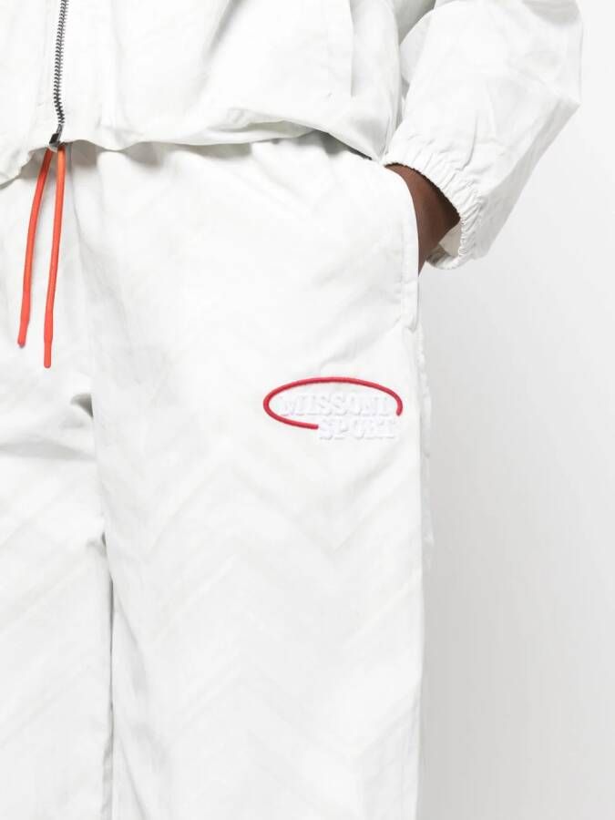 Missoni Trainingsbroek met geborduurd logo Wit