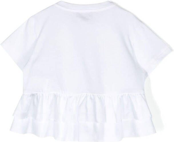 Missoni Kids T-shirt met zigzag-print Wit
