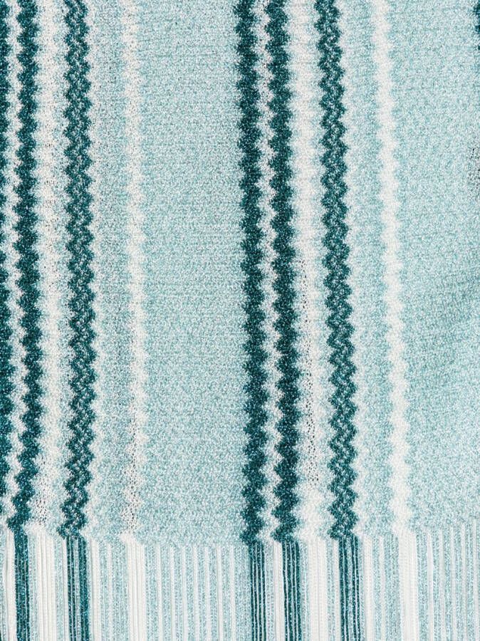 Missoni Sjaal met zigzag patroon Groen