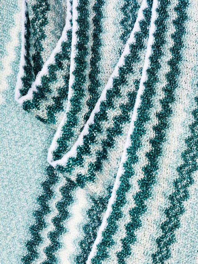 Missoni Sjaal met zigzag patroon Groen