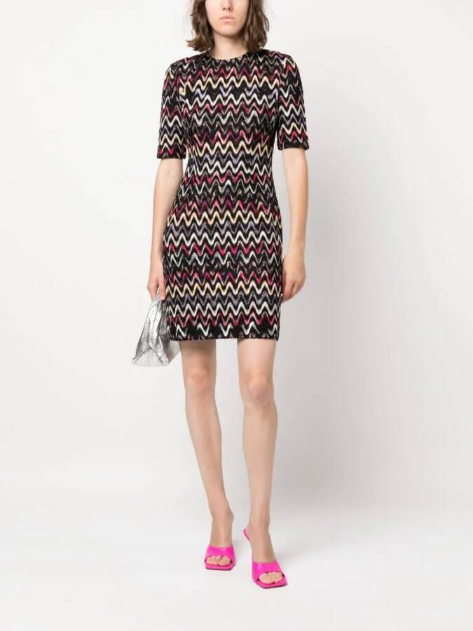 Missoni Jurk met zigzagpatroon Zwart