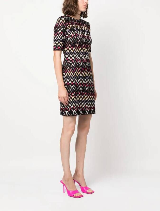 Missoni Jurk met zigzagpatroon Zwart