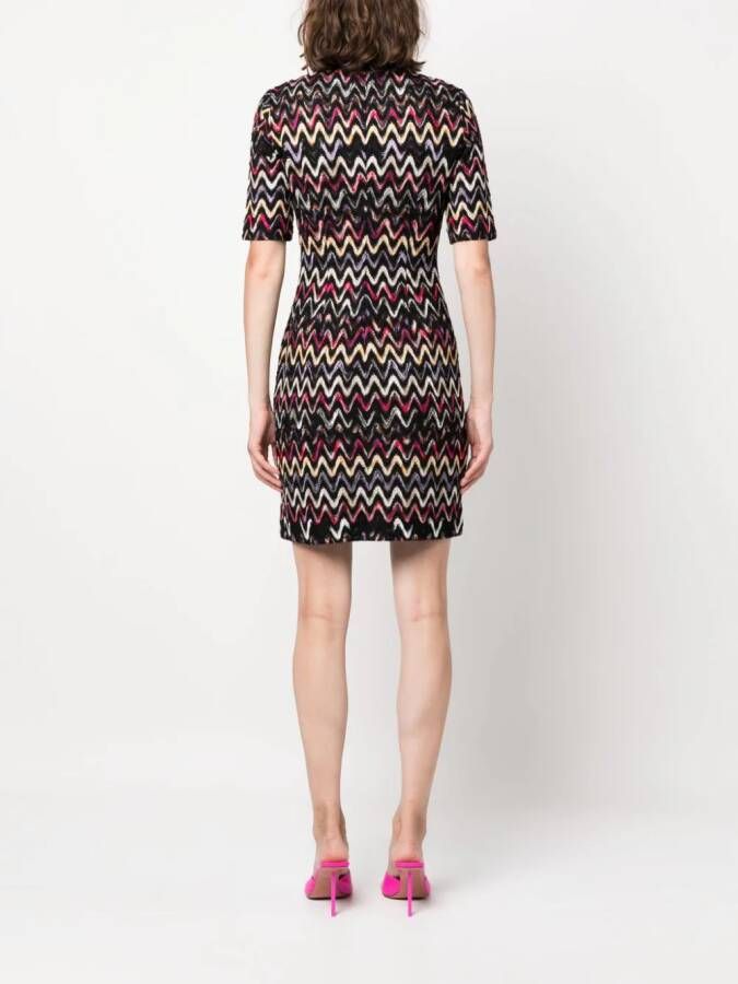 Missoni Jurk met zigzagpatroon Zwart