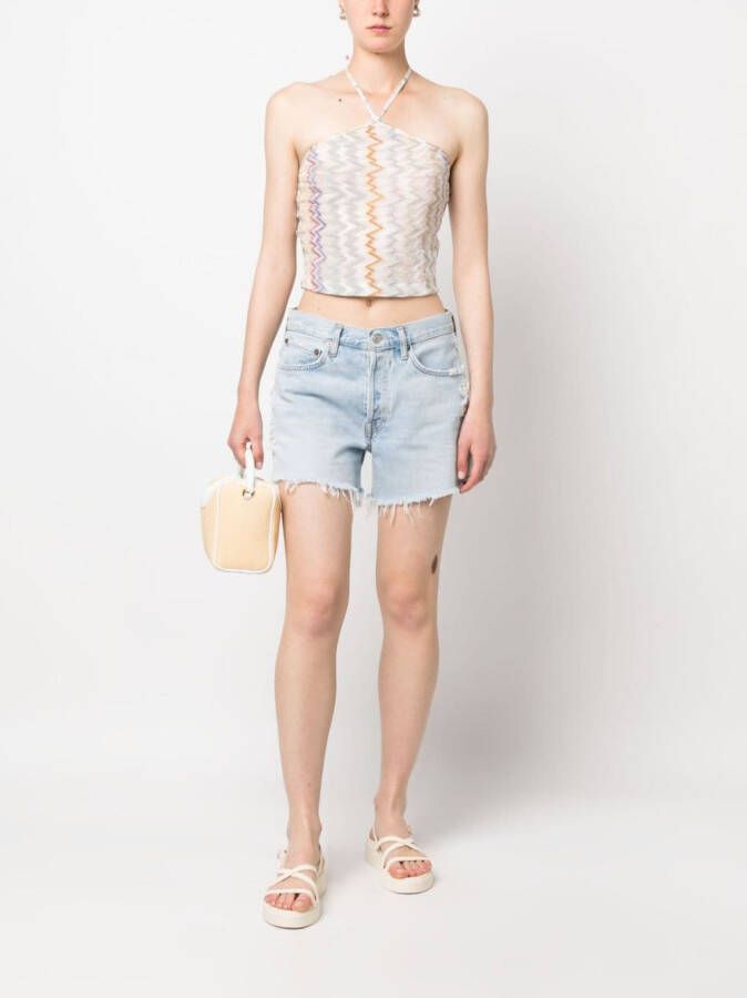 Missoni Halterjurk met zigzag-patroon Wit