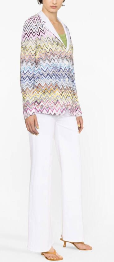 Missoni Blazer met zigzag patroon Blauw