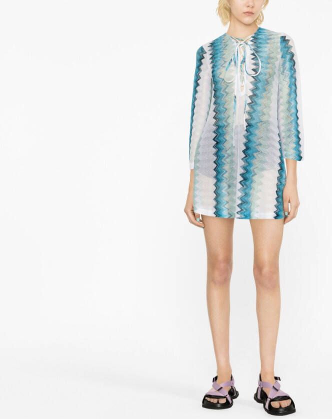 Missoni Mini-jurk met zigzag patroon Wit