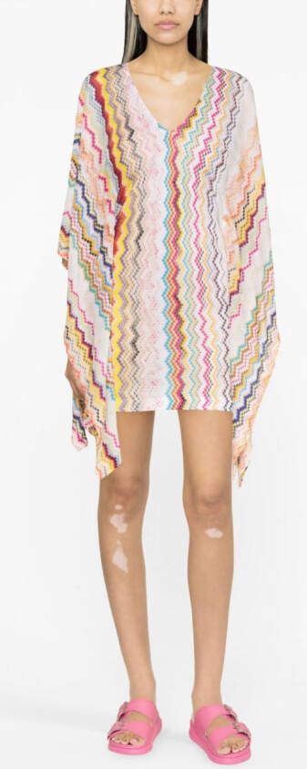 Missoni Mini-jurk met zigzag patroon Wit