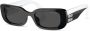 Miu Eyewear Zonnebril met rechthoekig montuur Zwart - Thumbnail 2
