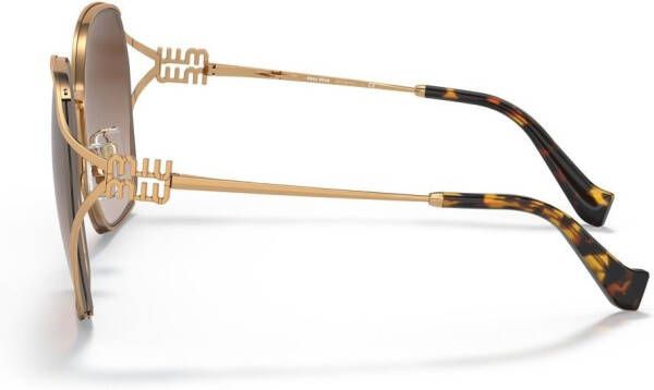 Miu Eyewear Zonnebril met rond montuur Metallic