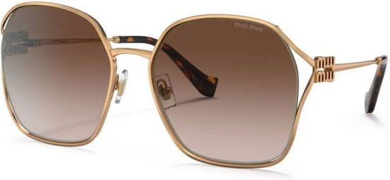 Miu Eyewear Zonnebril met rond montuur Metallic