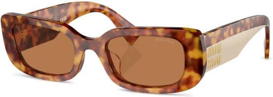 Miu Eyewear Zonnebril met schildpadschild effect Groen