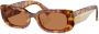 Miu Eyewear Zonnebril met schildpadschild effect Groen - Thumbnail 2