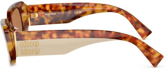 Miu Eyewear Zonnebril met schildpadschild effect Groen