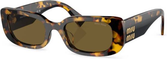 Miu Eyewear Zonnebril met schildpadschild effect Groen