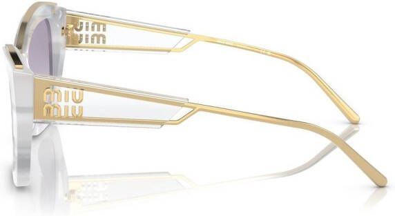 Miu Eyewear Zonnebril met cat-eye montuur Wit