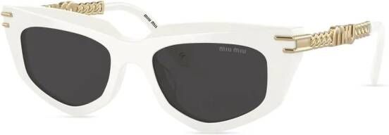 Miu Eyewear Zonnebril met cat-eye montuur Wit