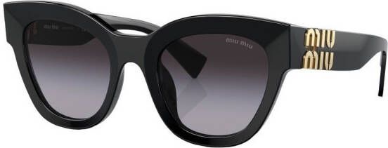 Miu Eyewear Zonnebril met cat-eye montuur Zwart