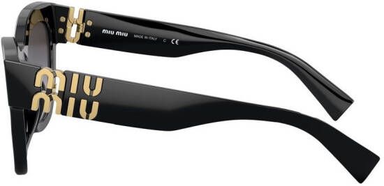 Miu Eyewear Zonnebril met cat-eye montuur Zwart