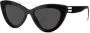 Miu Eyewear Zonnebril met cate-eye montuur Zwart - Thumbnail 2