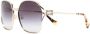 Miu Eyewear Zonnebril met oversized montuur Goud - Thumbnail 2