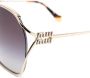 Miu Eyewear Zonnebril met oversized montuur Goud - Thumbnail 3