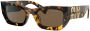 Miu Eyewear Zonnebril met rechthoekige montuur Bruin - Thumbnail 2