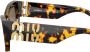 Miu Eyewear Zonnebril met rechthoekige montuur Bruin - Thumbnail 3