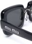 Miu Eyewear Zonnebril met vierkant montuur Zwart - Thumbnail 3