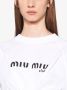 Miu Cropped T-shirt Wit - Thumbnail 5