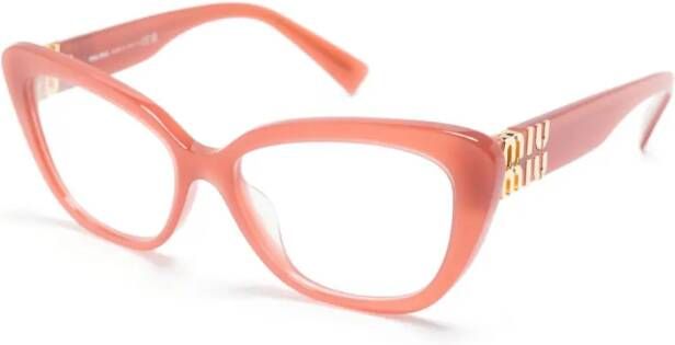 Miu Eyewear Bril met logo Roze