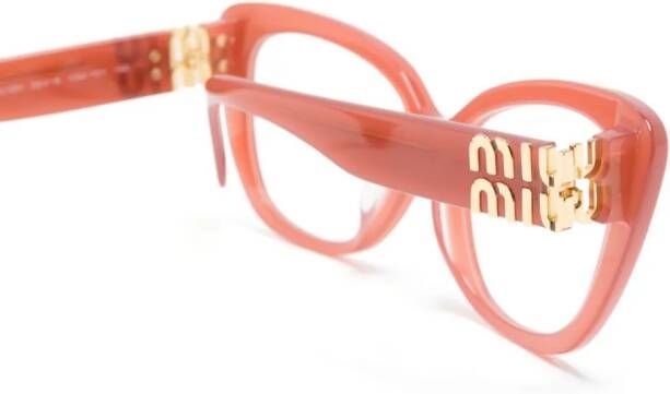 Miu Eyewear Bril met logo Roze