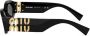 Miu Eyewear Zonnebril met ovaal montuur Zwart - Thumbnail 3