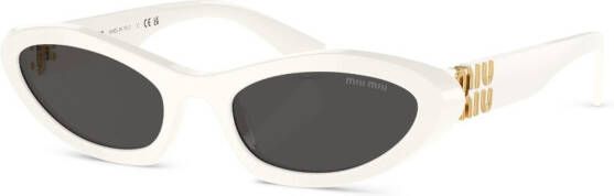 Miu Eyewear Zonnebril met cat-eye montuur Wit