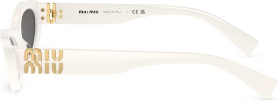 Miu Eyewear Zonnebril met cat-eye montuur Wit