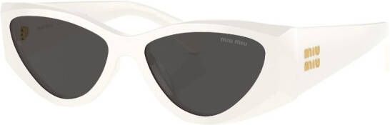 Miu Eyewear Zonnebril met cat-eye montuur Wit