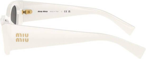 Miu Eyewear Zonnebril met cat-eye montuur Wit