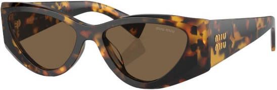 Miu Eyewear Zonnebril met cat-eye montuur Bruin