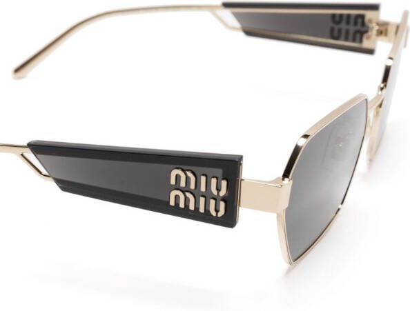Miu Eyewear Zonnebril met geometrisch montuur Zwart